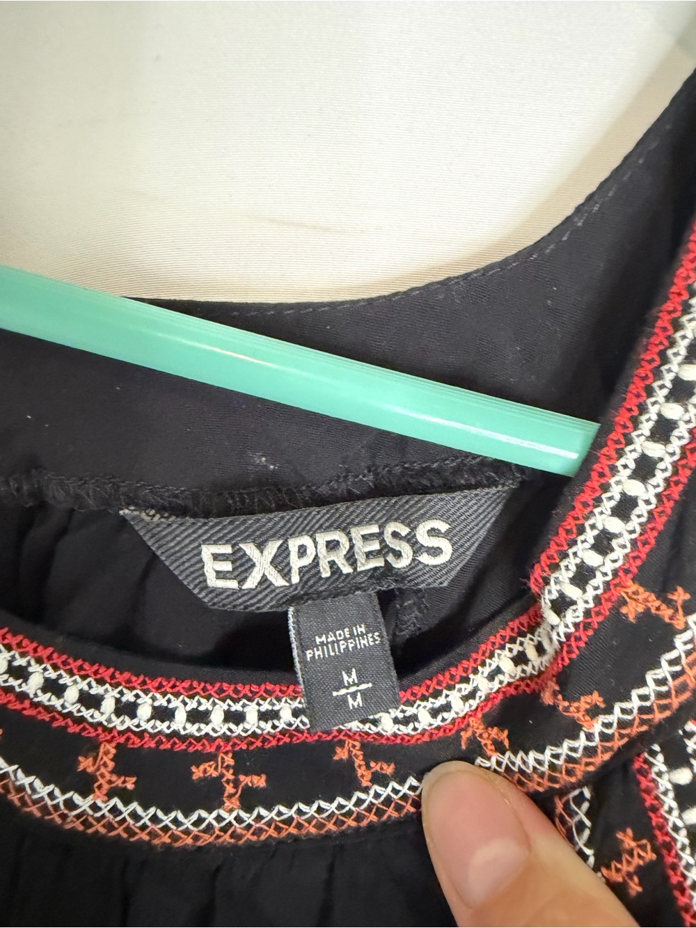 3/$20 Express Black Cold Shoulder Long Sleeve Blouse - Picture 3 of 5